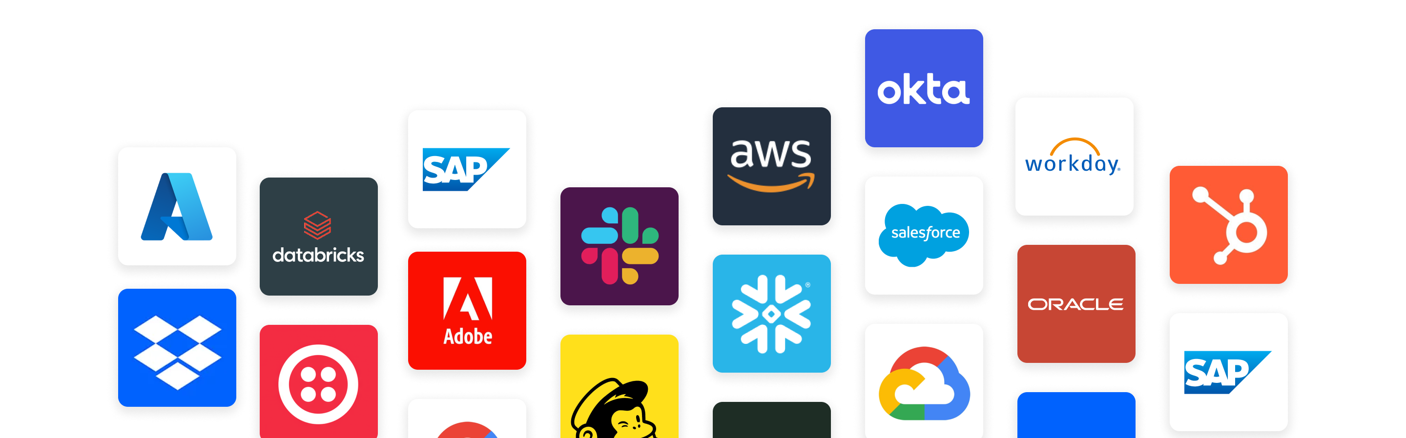 Logo lockup of OneTrust integration logos