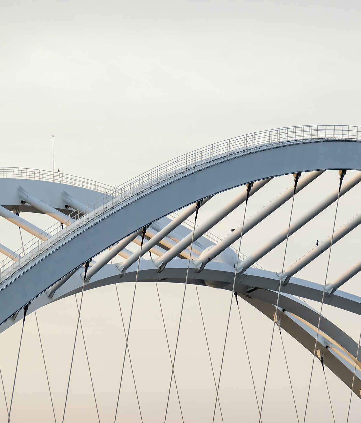 The bridge body of the Qiantang River Bridge in the morning light, Hangzhou, China